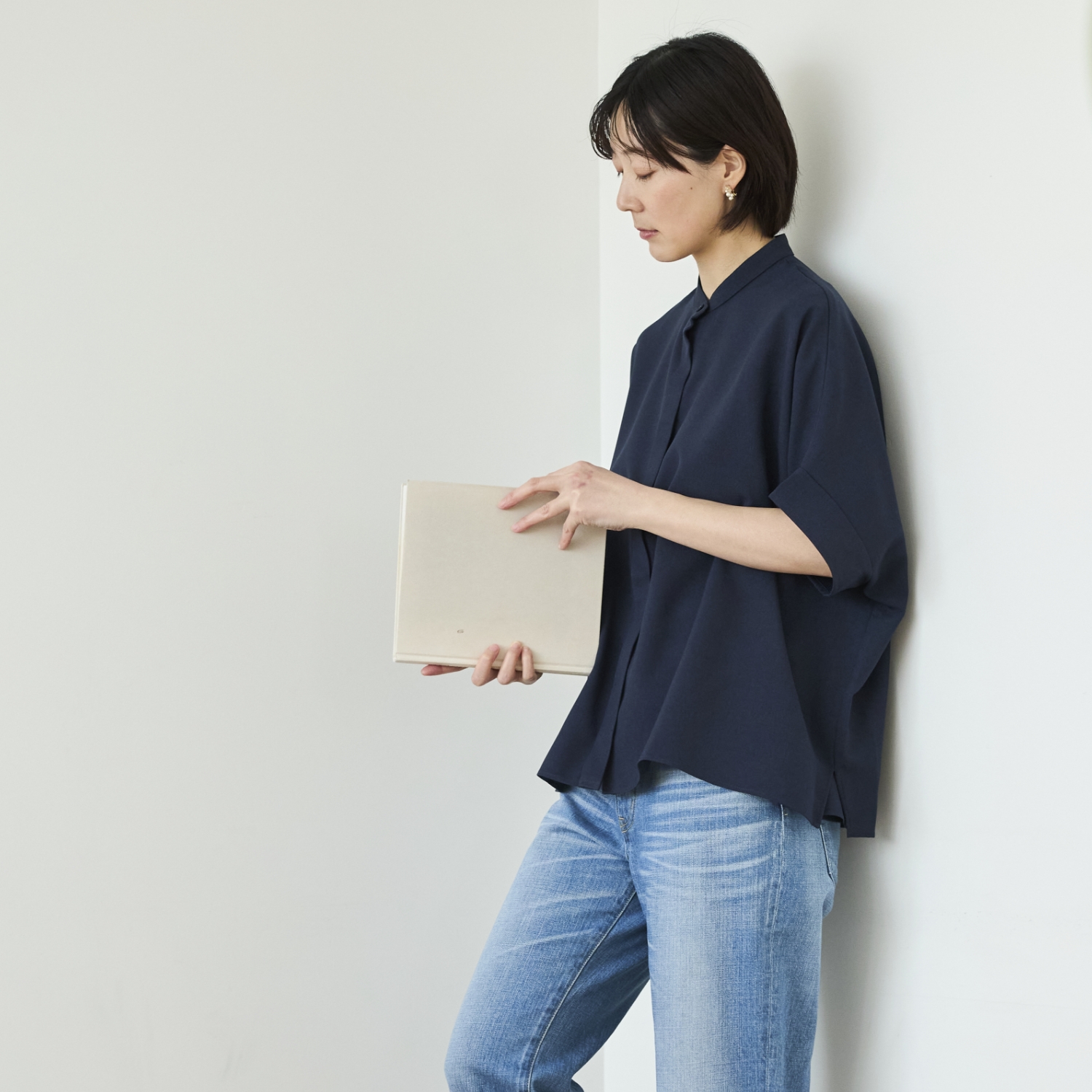 Kilka/蒸れ知らずですぐ乾くきれいめ比翼ブラウス